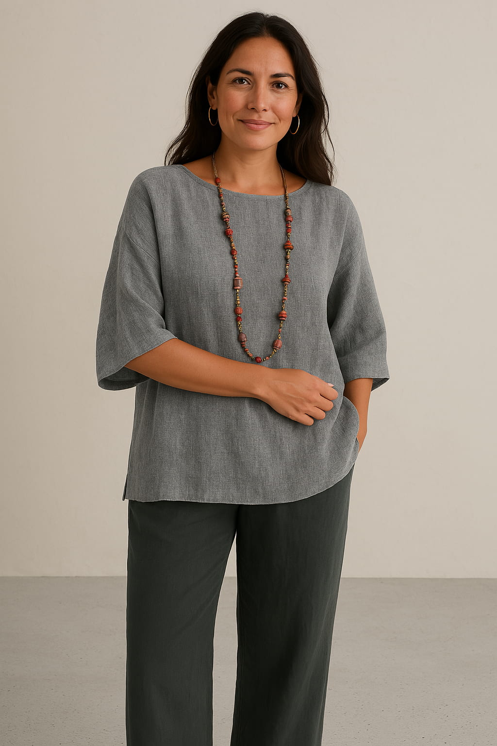 3/4 Sleeve Casual Top For Women | Liora 1