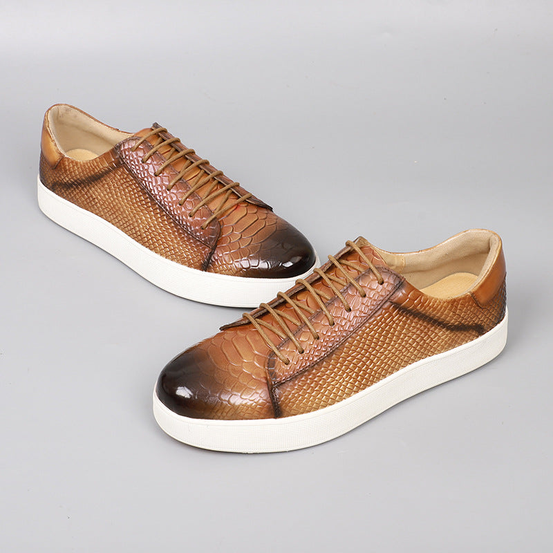 Alara | Casual Leather Sneakers Embossed Finish 4