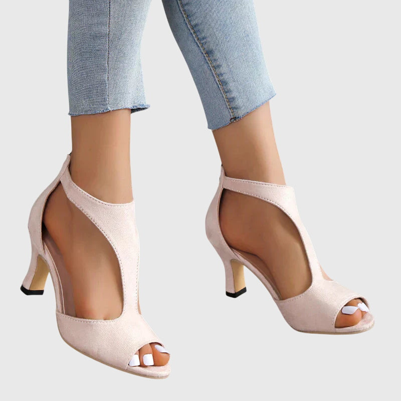 Avela | Spring Cutout Open Toe Heels 1