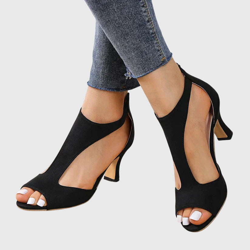 Avela | Spring Cutout Open Toe Heels 3
