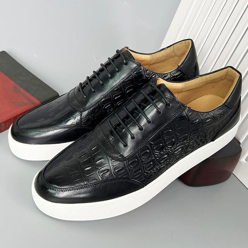 Bello | Casual Leather Sneakers with Embossed Design 1