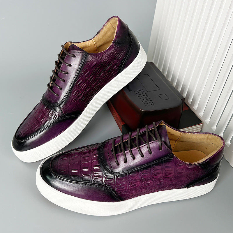 Bello | Casual Leather Sneakers with Embossed Design 2