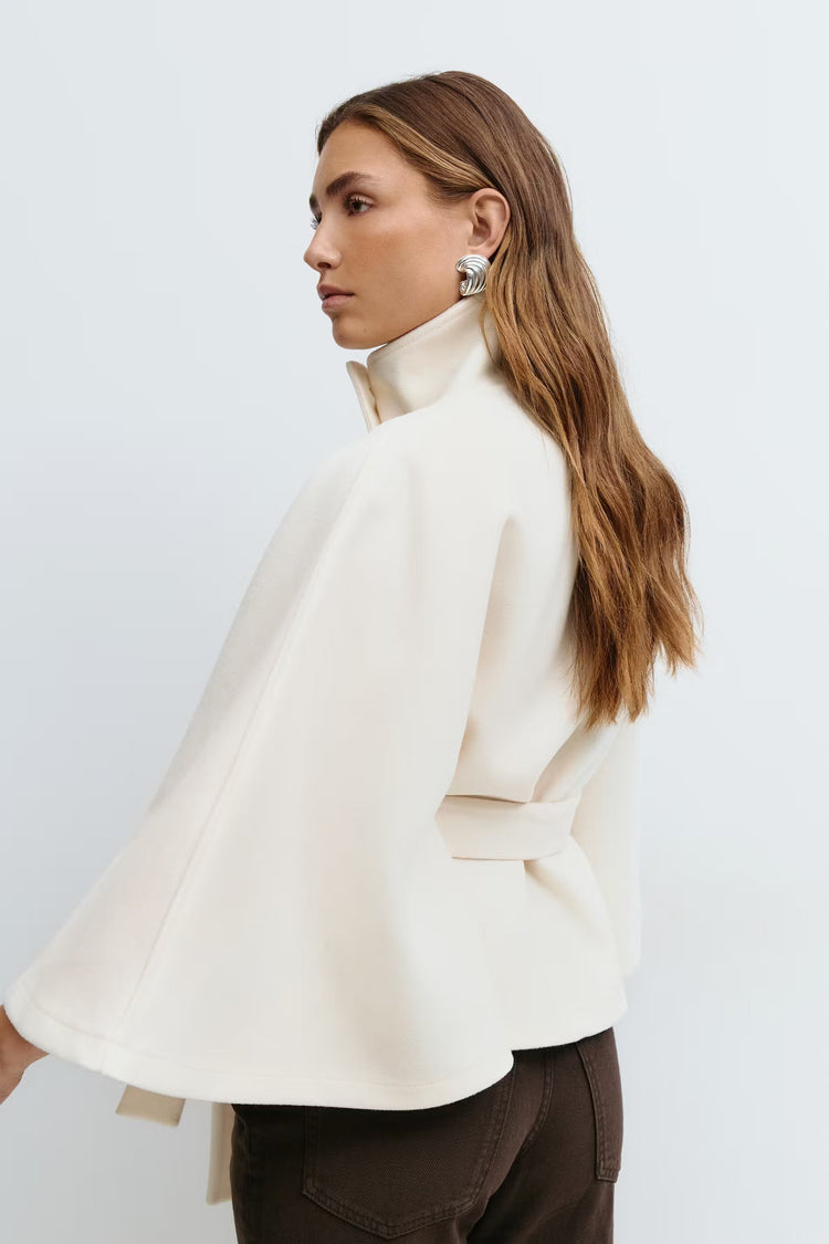 Beltara | High-Neck Belted Winter Coat Outerwear 7