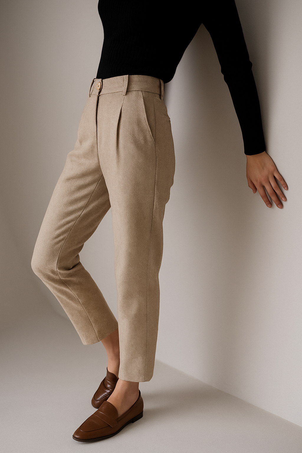Cavina | Tailored Wool Ankle-Length Womens Pants 4