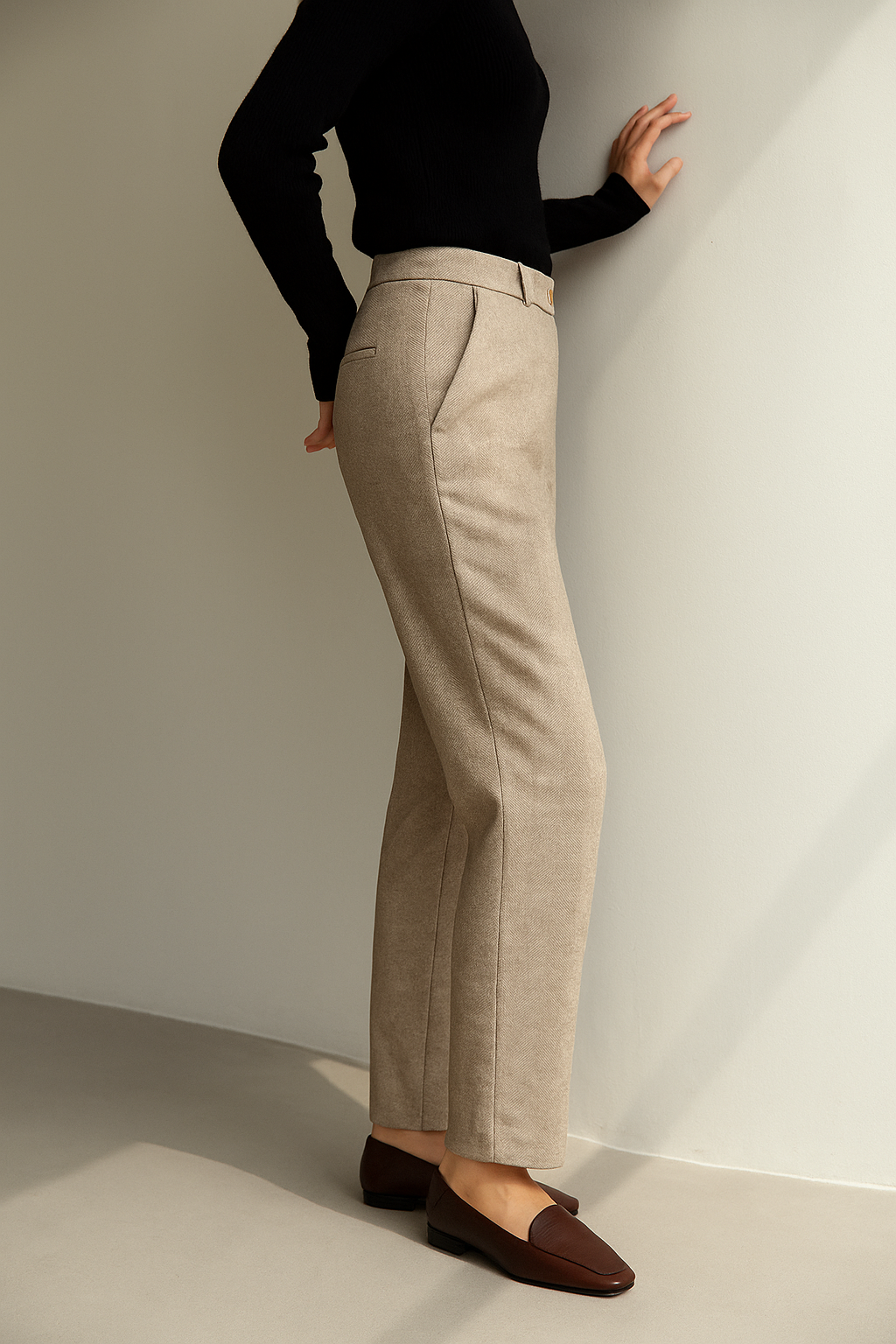 Cavina | Tailored Wool Ankle-Length Womens Pants 9