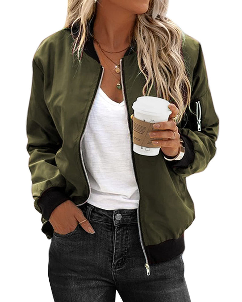 Classic Bomber Jacket for Women | Rachel
