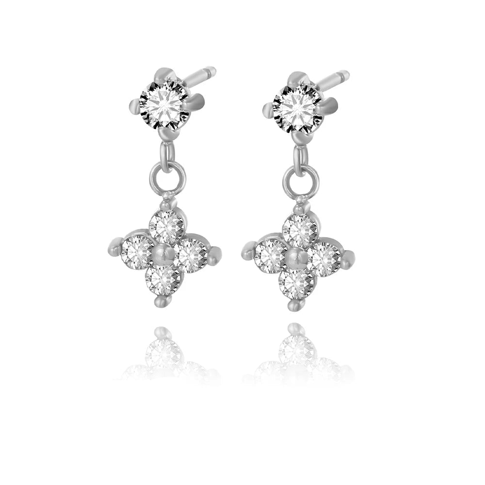 Clover Drop Earrings Elegant Design For Women | Tersina 0