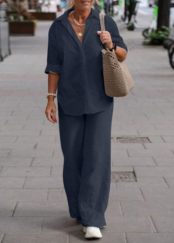 Cotton Linen Suit Fresh Style For Women | Jorina 2