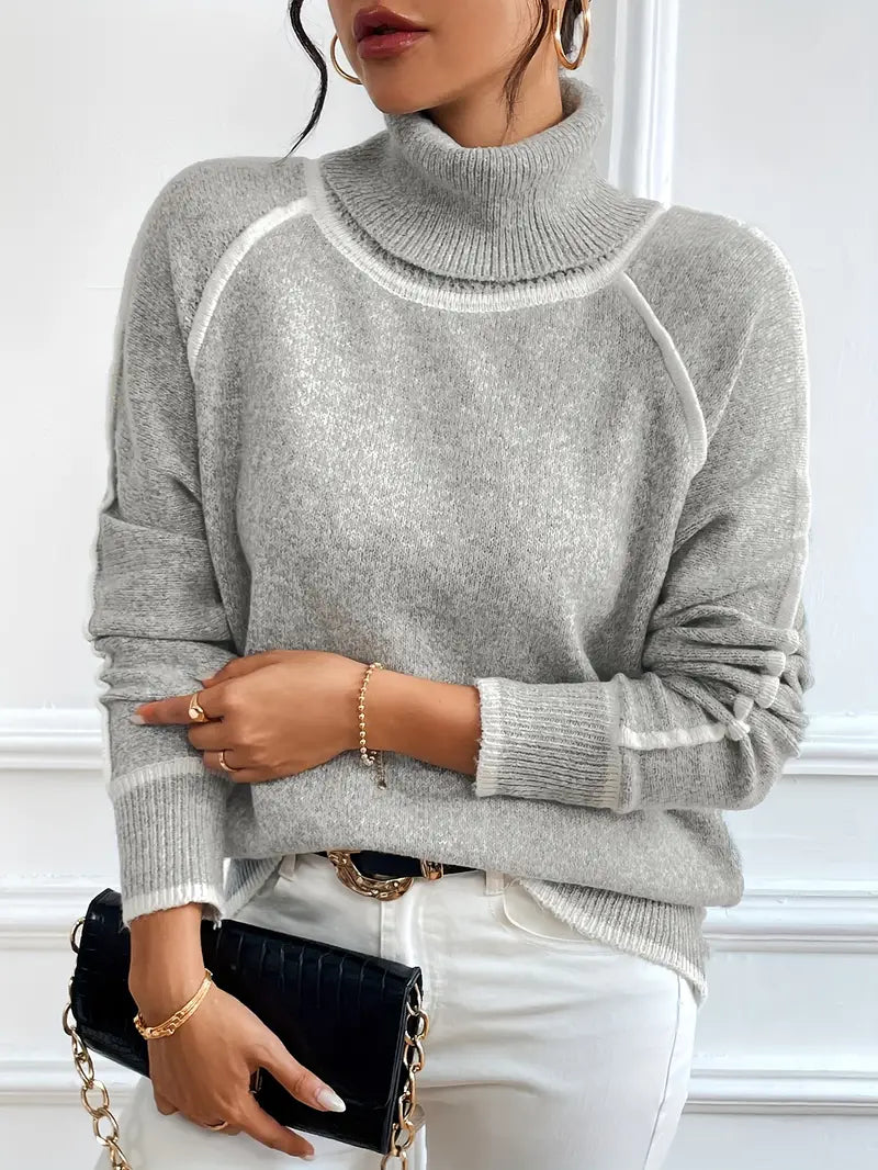 Crispa | Contrasting Turtleneck Sweater 4