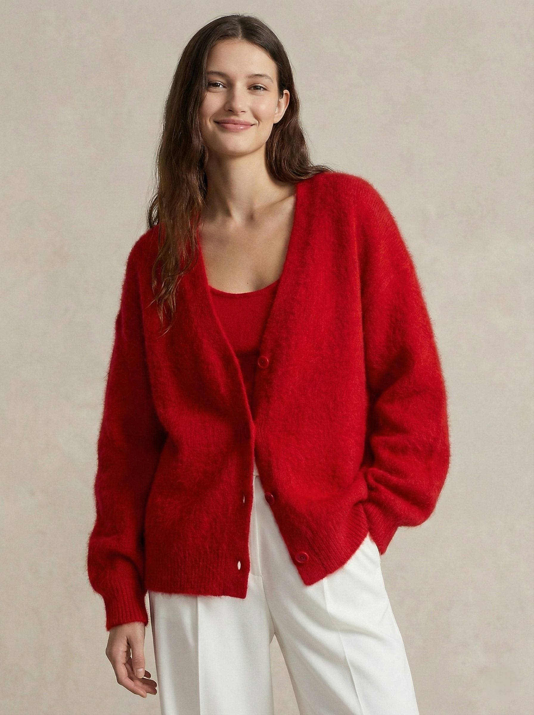 Elara | Oversized Cotton Blend Cardigan 0