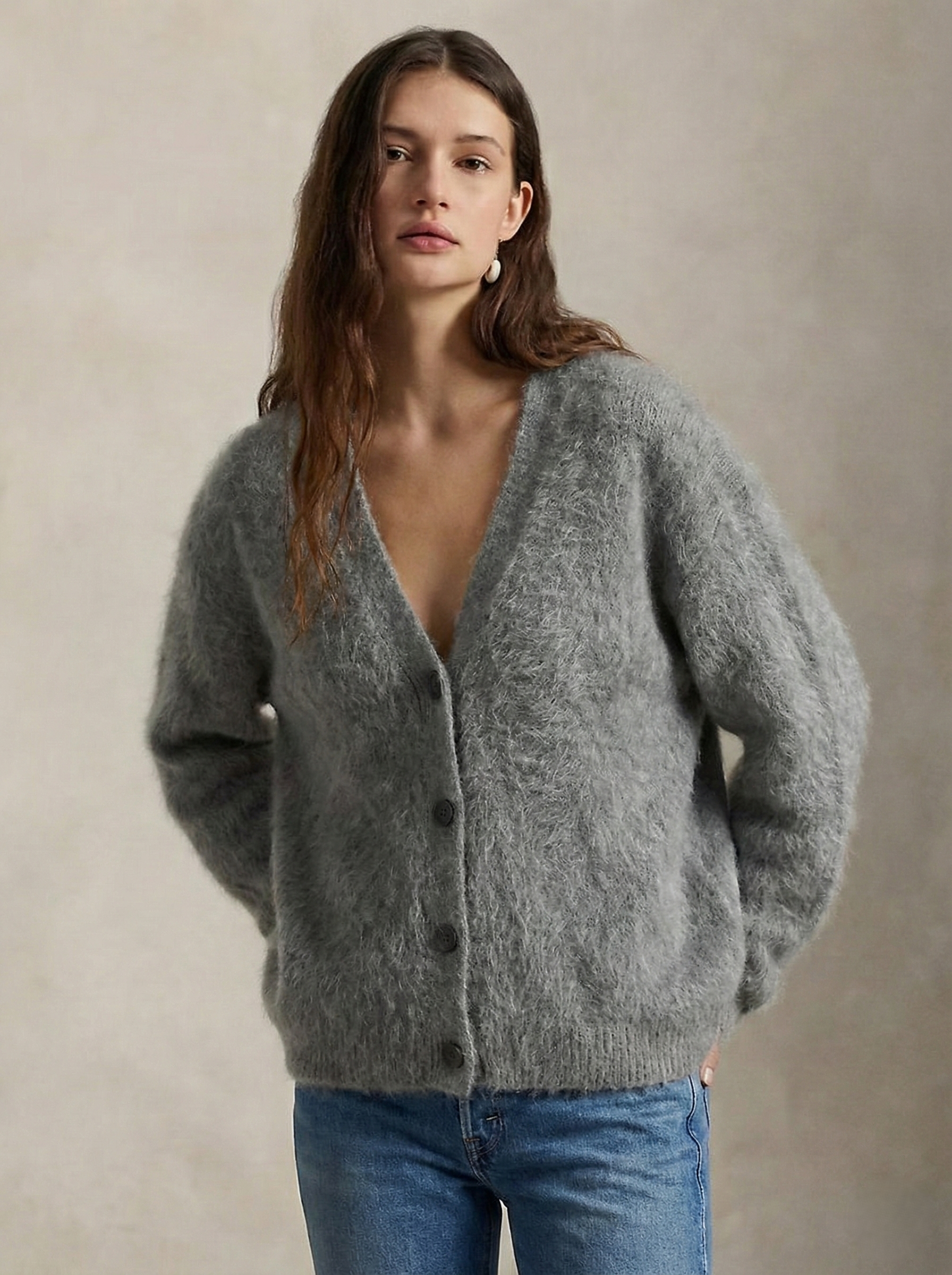 Elara | Oversized Cotton Blend Cardigan 13
