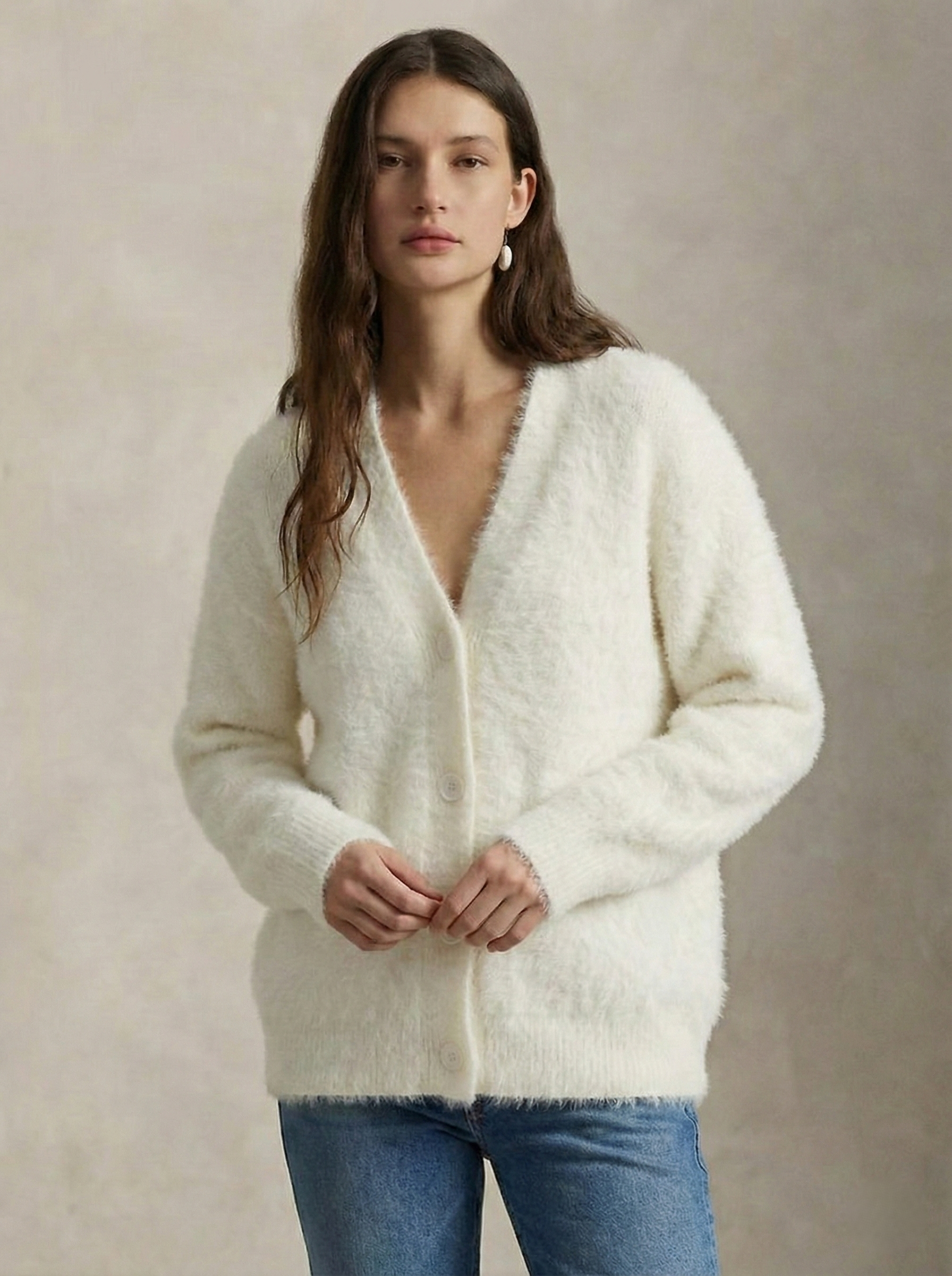 Elara | Oversized Cotton Blend Cardigan 7