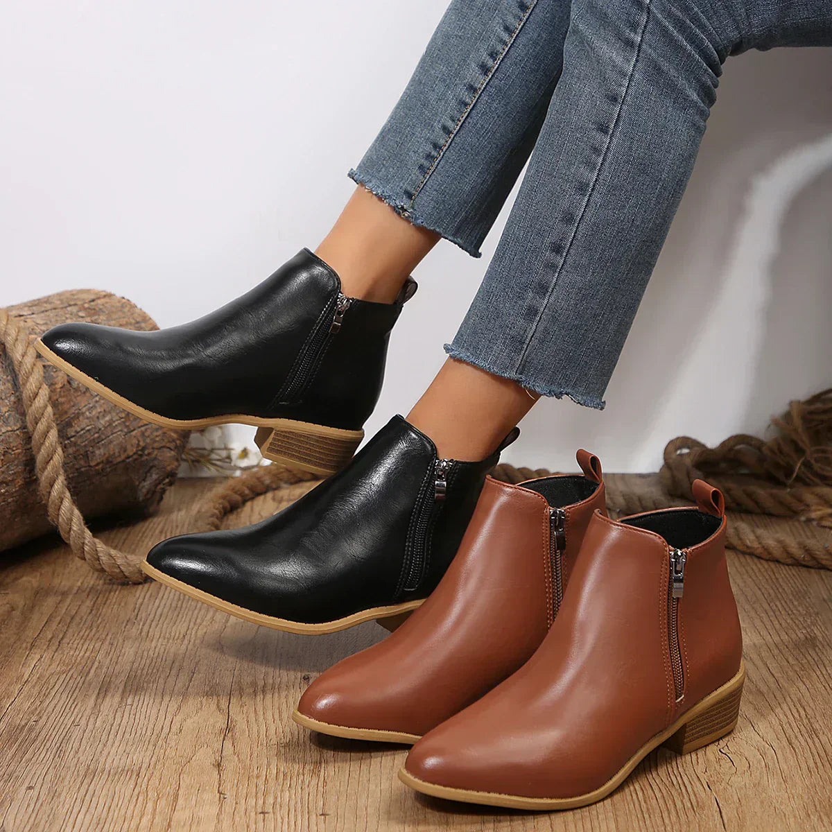 Elysia | Casual Side-Zip Ankle Boots 6