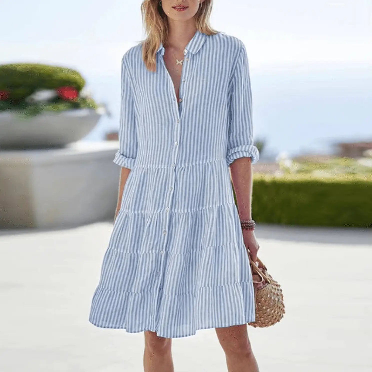 Flaire | A-Line Striped Summer Dresses For Women 0