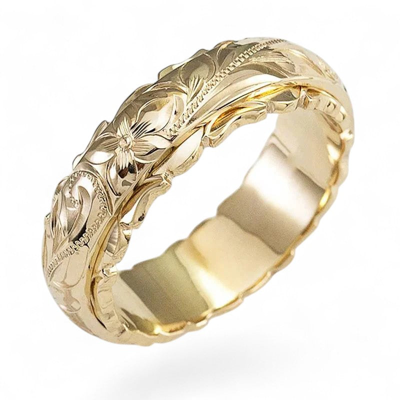 Gold Flower Ring Elegant Design For Women | Mariselle 0