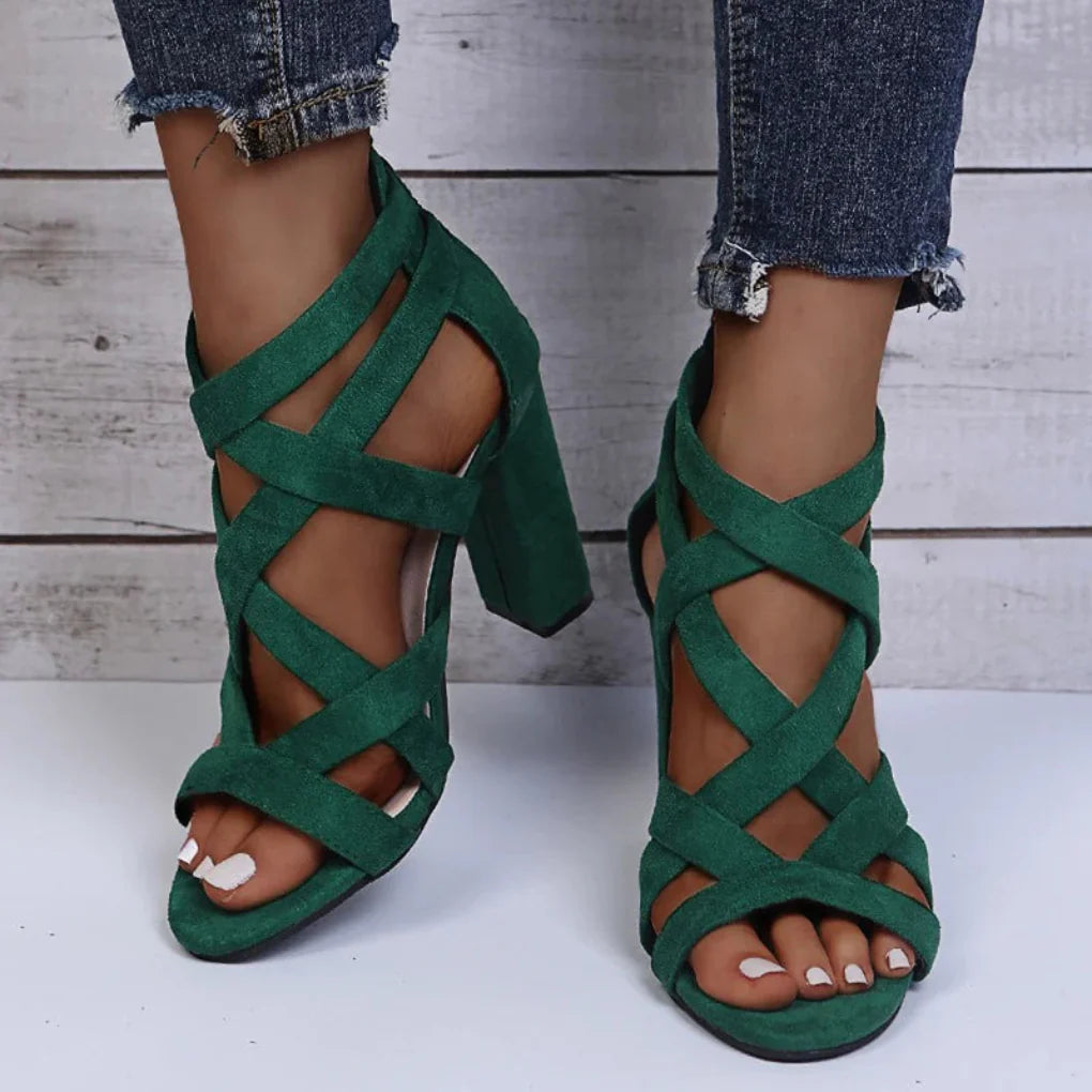Haven | Spring Block Heel Strappy Heels 1