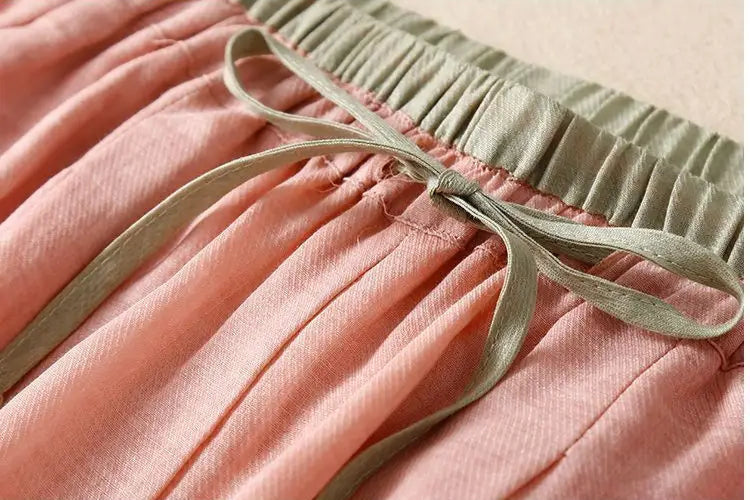High Waist Tapered Linen Pants for Women | Soly