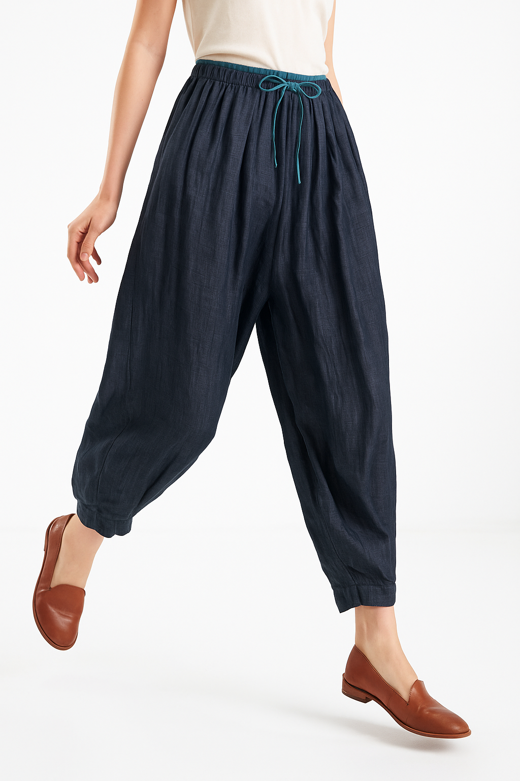 Linen Trousers Relaxed Fit For Women | Calista 5