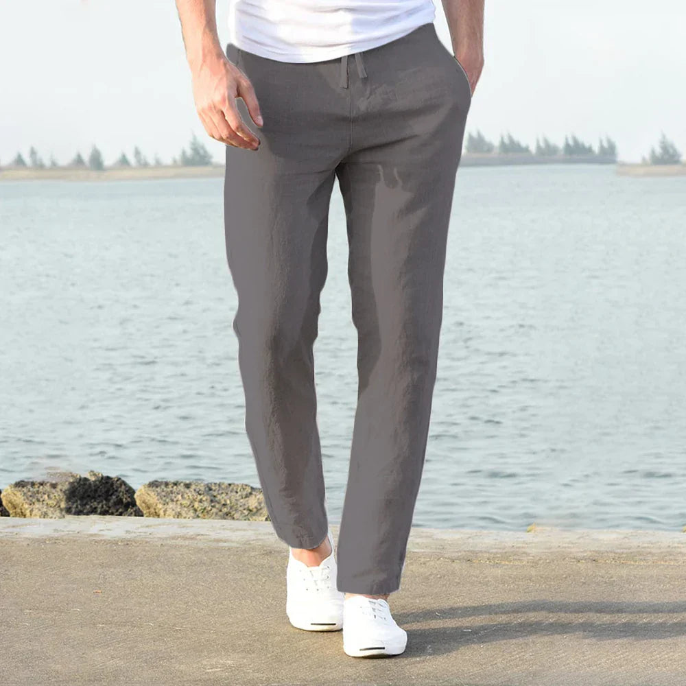 Liven | Lightweight Relaxed Fit Linen Trousers 1