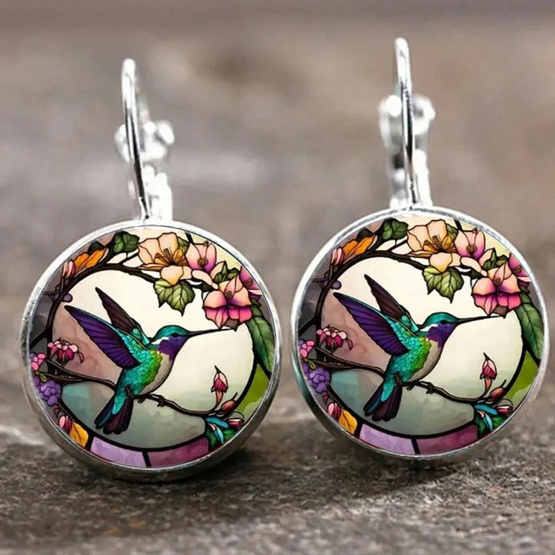 Lunara | Hummingbird Glass Dome Necklace 5