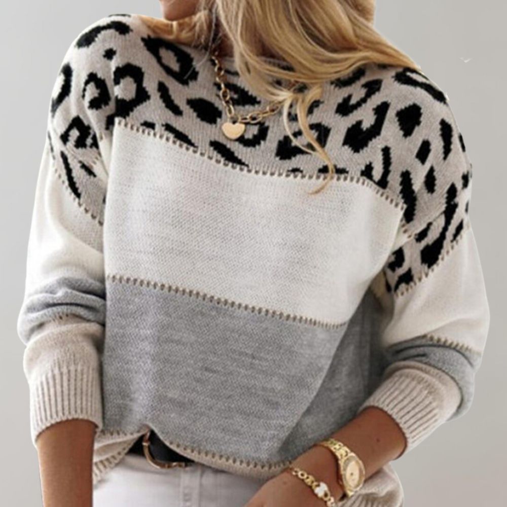Lunara | Leopard Print Relaxed Sweater 2