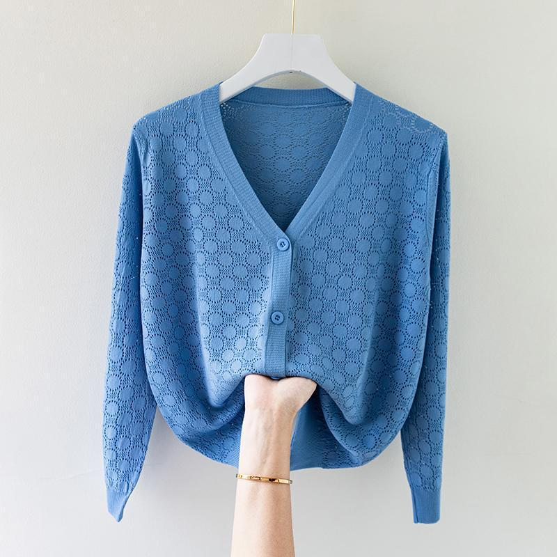 Lunara | Silk Knit Cardigan Sweater 3