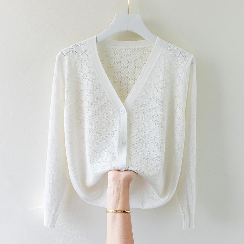Lunara | Silk Knit Cardigan Sweater 4