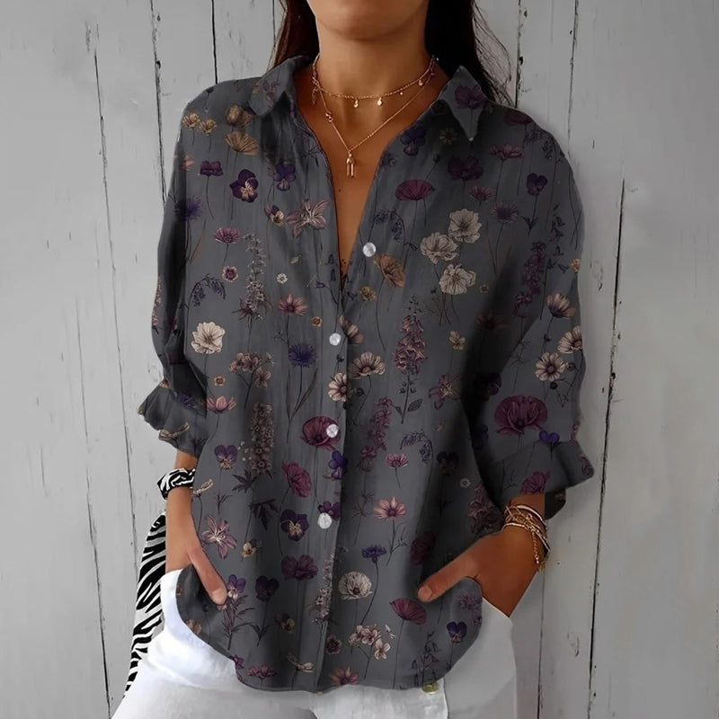 Lunara | Vintage Floral Relaxed Blouse 0