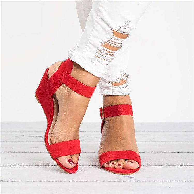 Mavina | Spring Ankle Strap Wedge Sandals 0