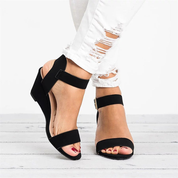 Mavina | Spring Ankle Strap Wedge Sandals 1