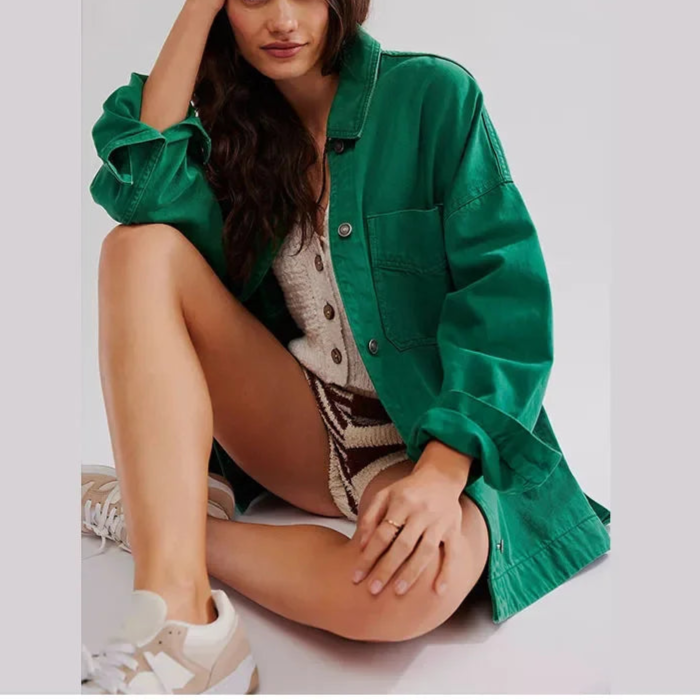 Oversized Denim Jacket For Women | Jastin 6