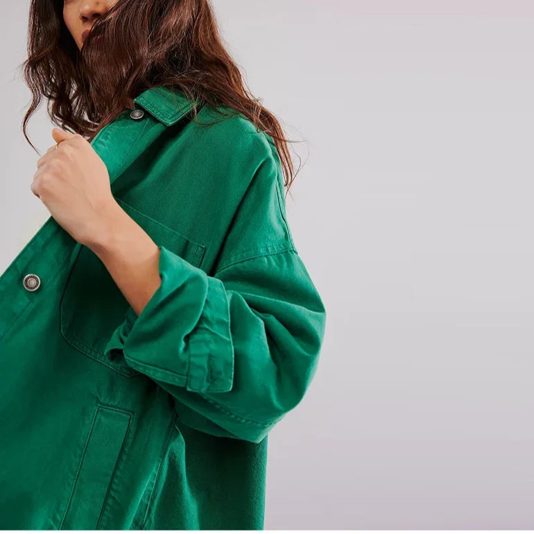 Oversized Denim Jacket For Women | Jastin 7