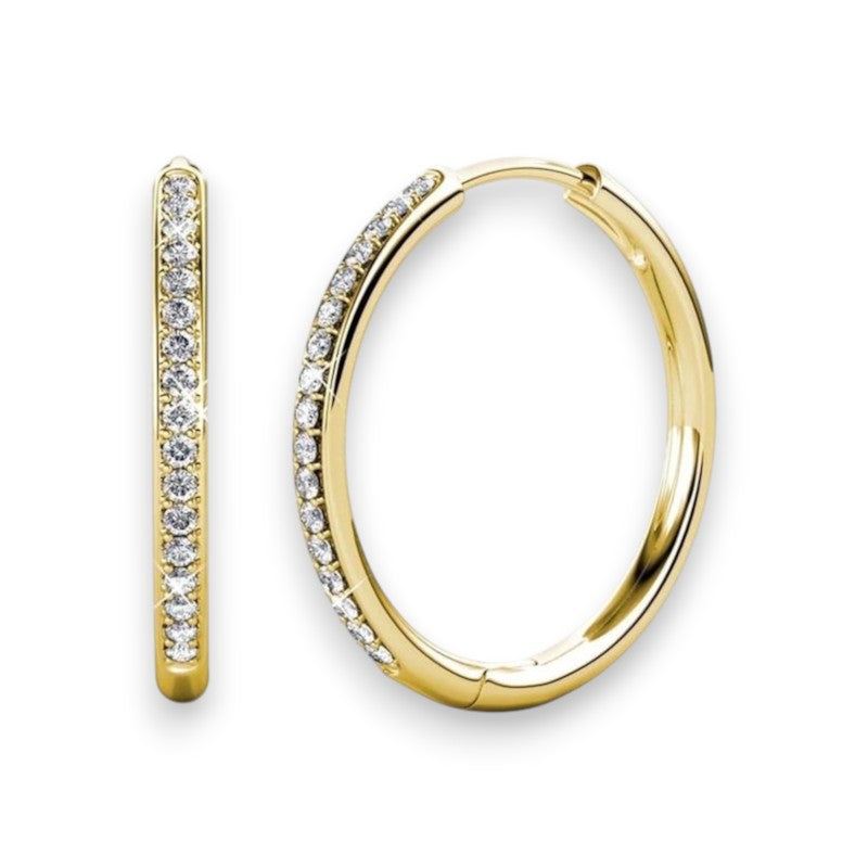 Pave Gold Earrings Elegant Design For Women | Liora 0