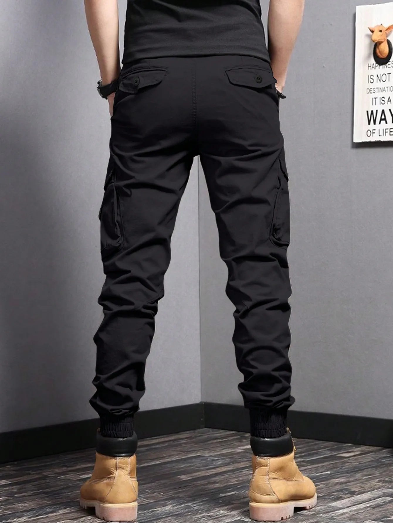 Tactica | Black Cargo Pants with Ample Pocket Space 2