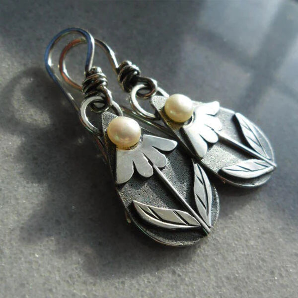 Trevina | Handcrafted Tear Flower Earrings 1