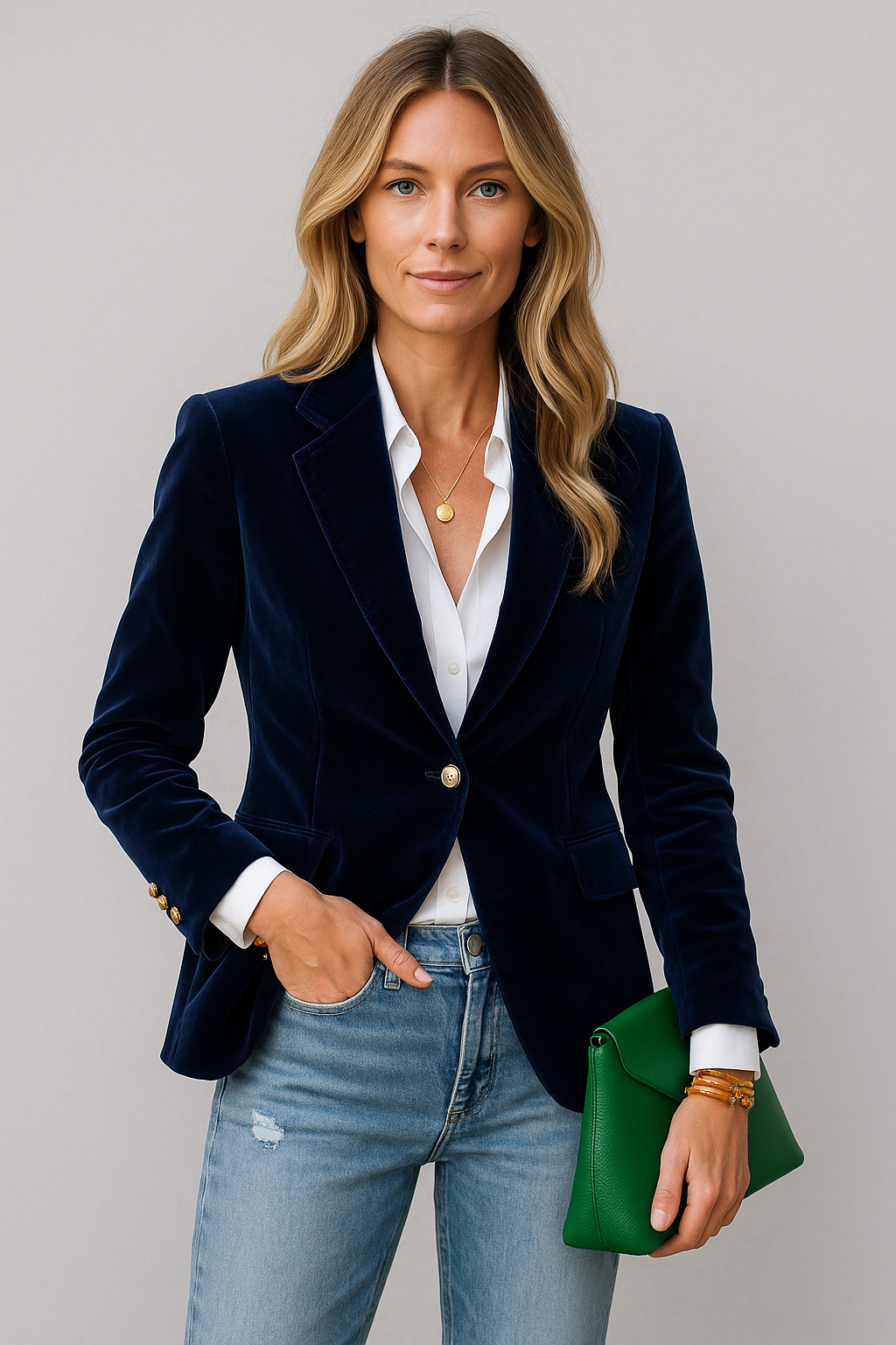 Tailored Velvet Blazer for Women | Blessie