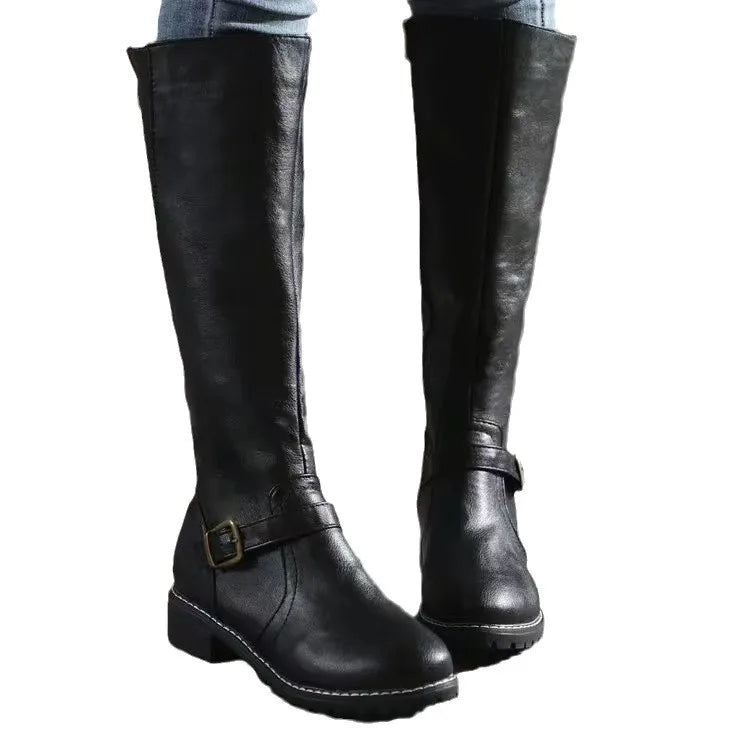 Virelle | Leather Tall Black Boots 4