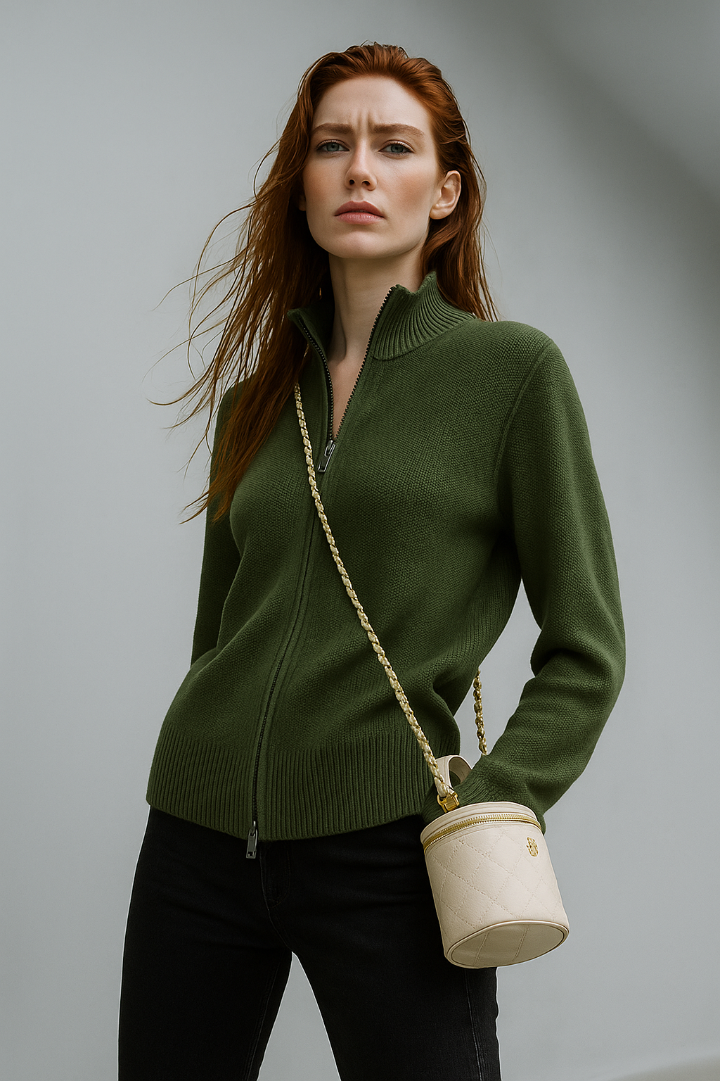 Zelara | Merino Wool Zip Cardigan 9