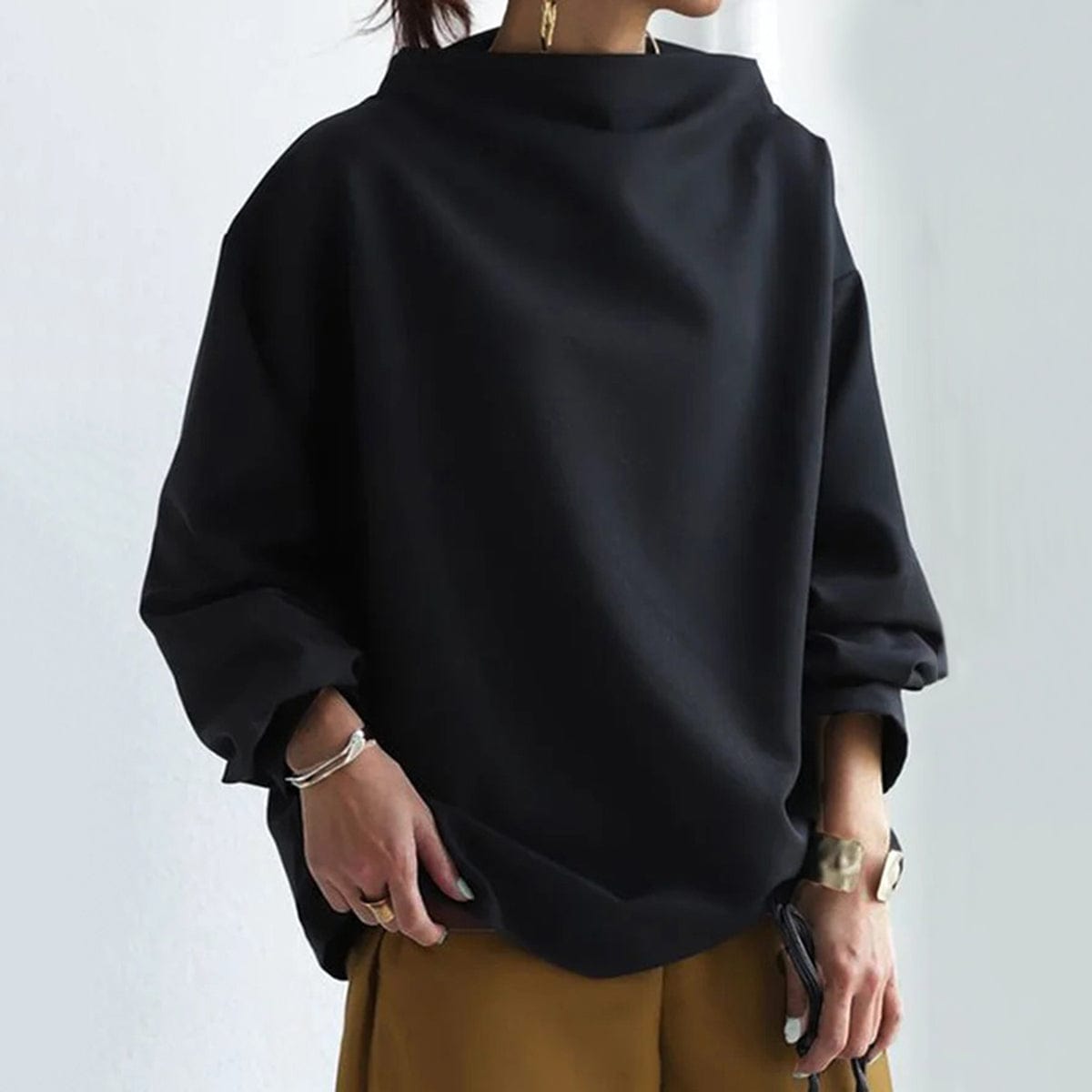 Zelari | High-Neck Soft Knit Top 5