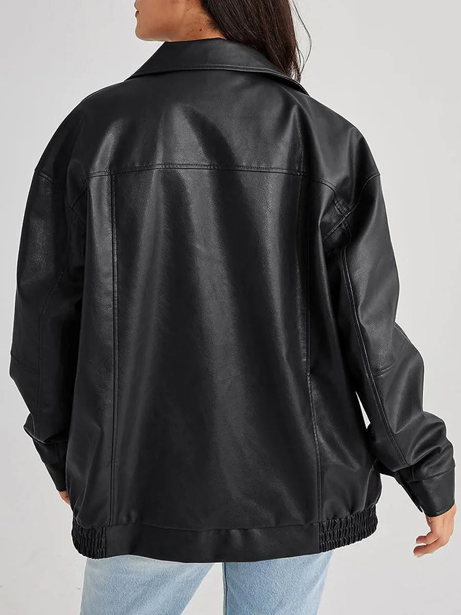 Zylen | Oversized Faux Leather Jacket 2
