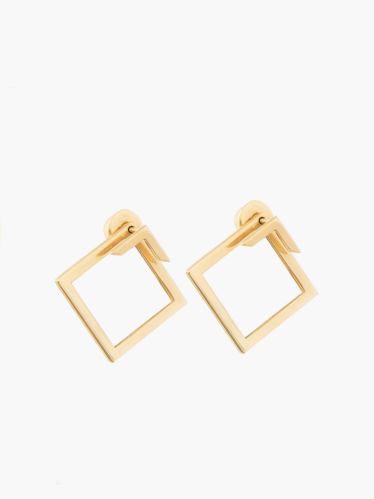 Zylera | Square Geometric Titanium Earrings 1