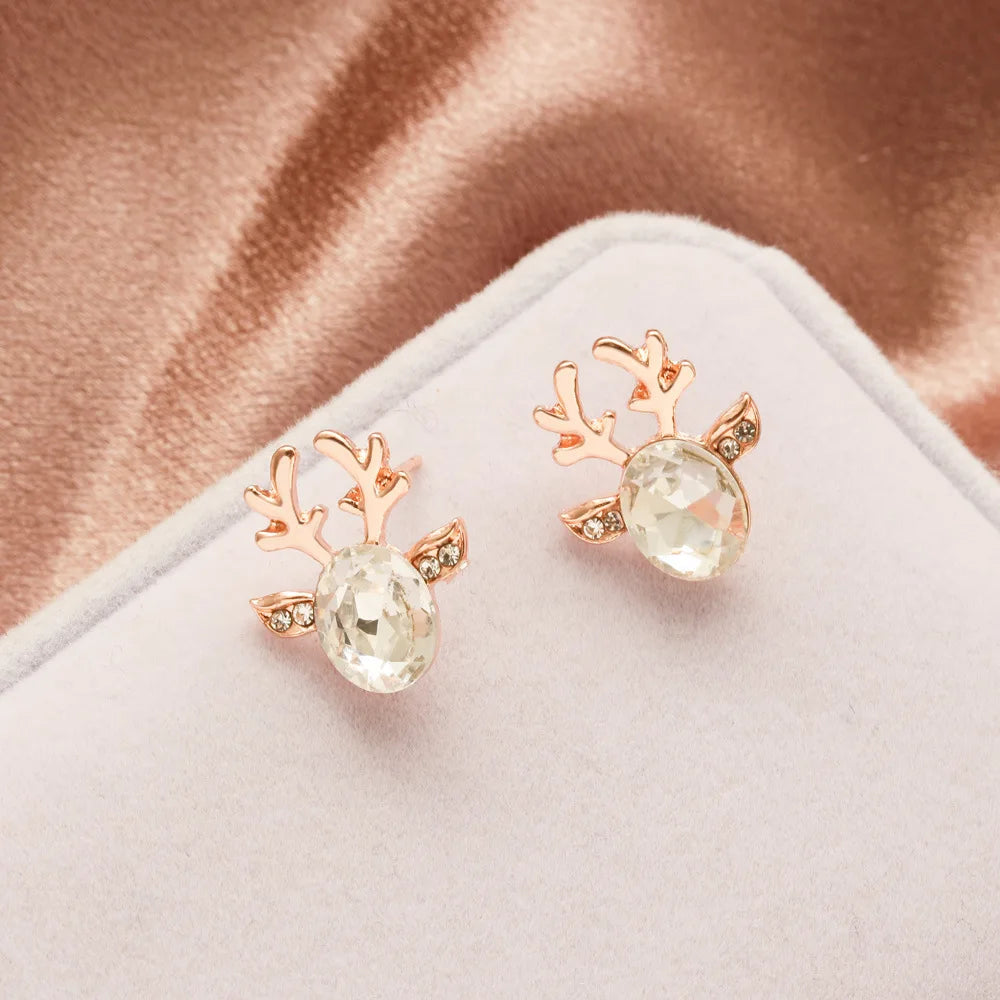 Zyrel | Reindeer Crystal Stud Earrings 11