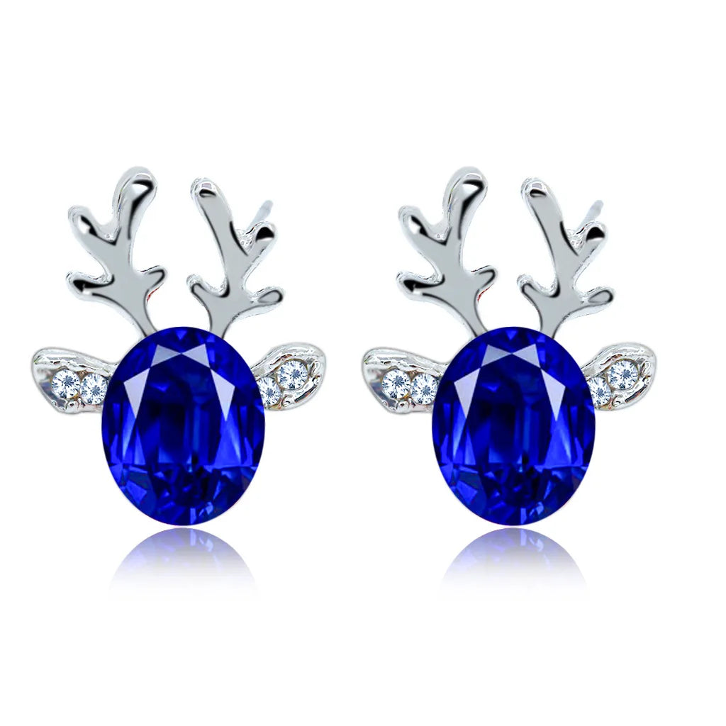 Zyrel | Reindeer Crystal Stud Earrings 5