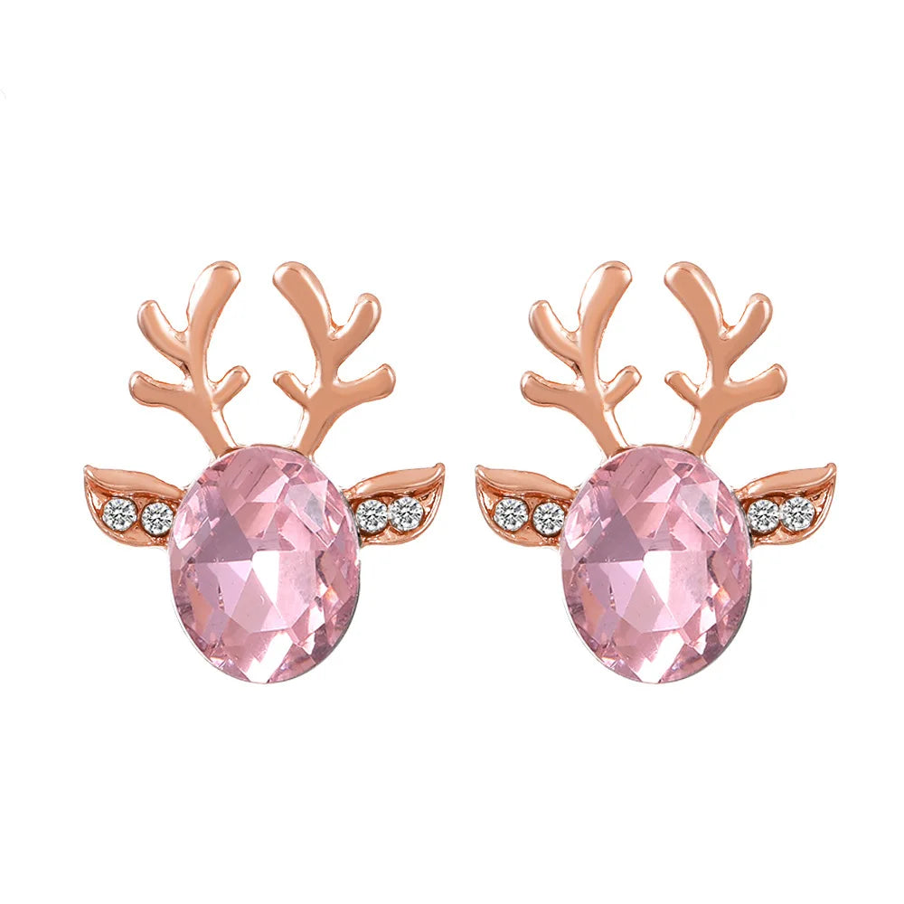 Zyrel | Reindeer Crystal Stud Earrings 8