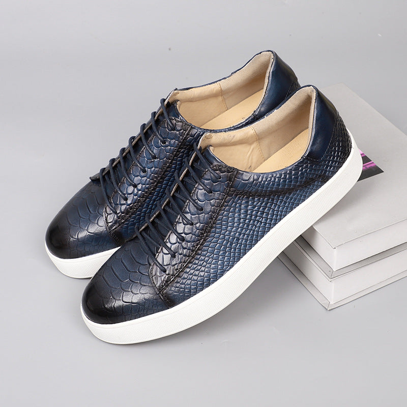 Alara | Casual Leather Sneakers Embossed Finish 1