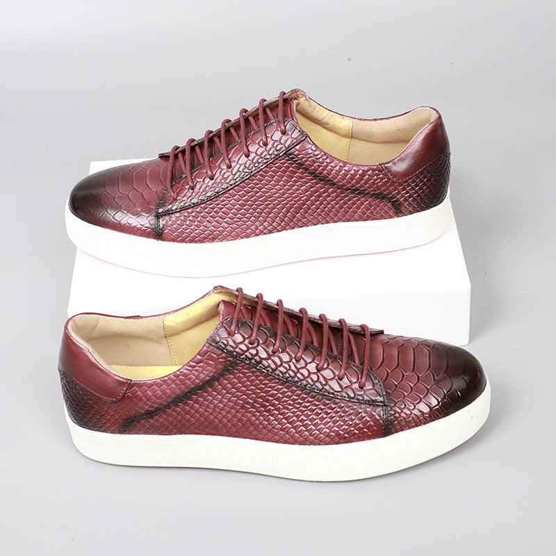 Alara | Casual Leather Sneakers Embossed Finish 2