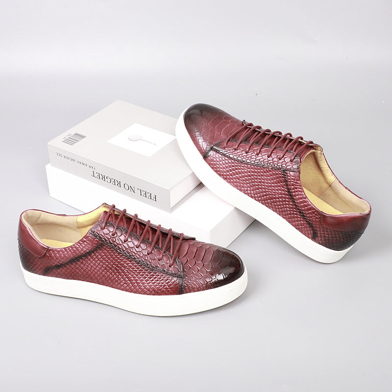 Alara | Casual Leather Sneakers Embossed Finish 5