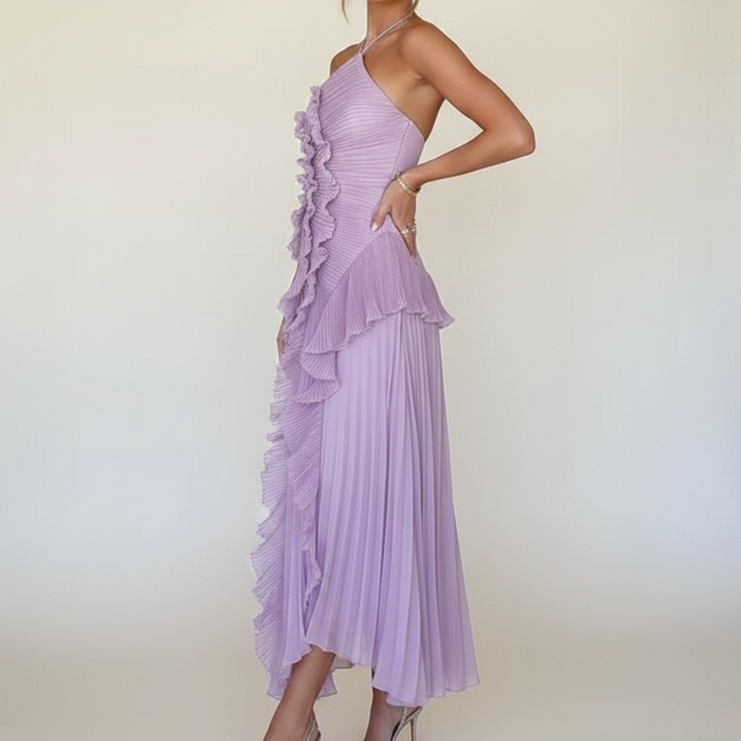 Avery - Asymmetric Pleated Dress 2