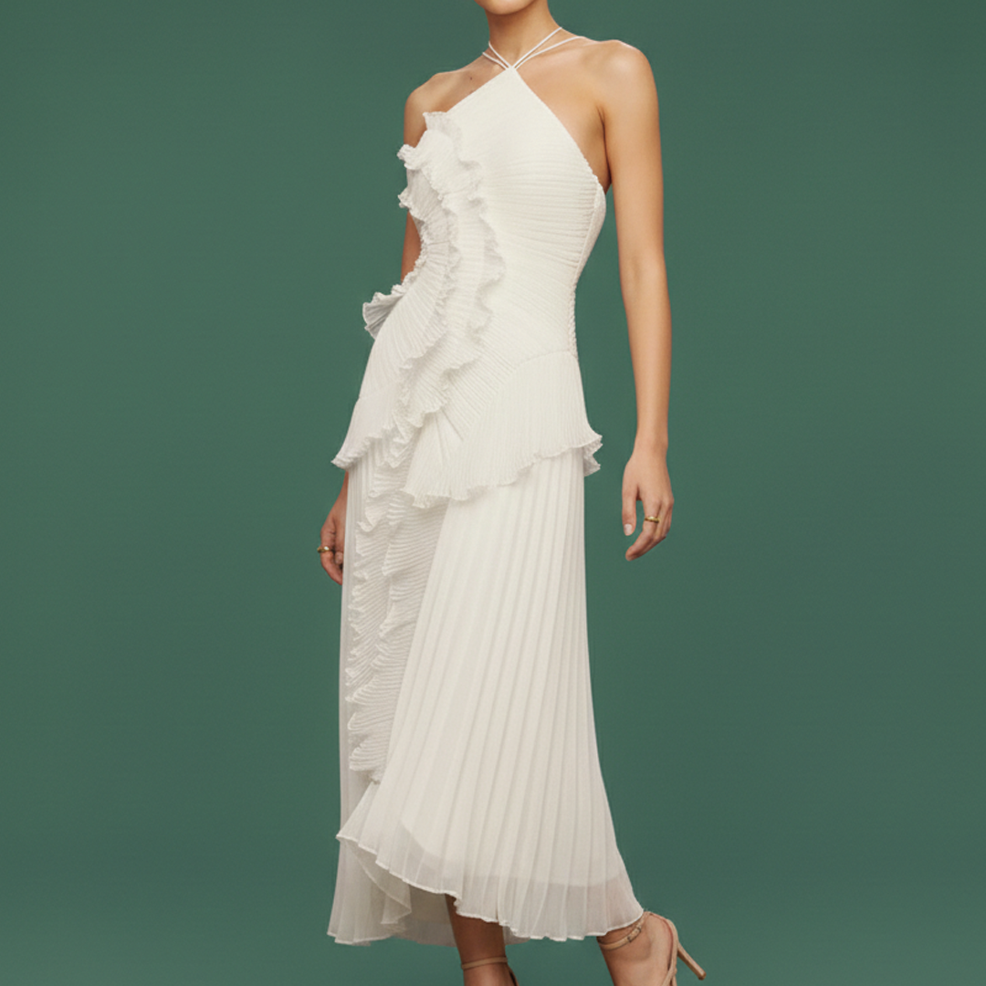 Avery - Asymmetric Pleated Dress 4