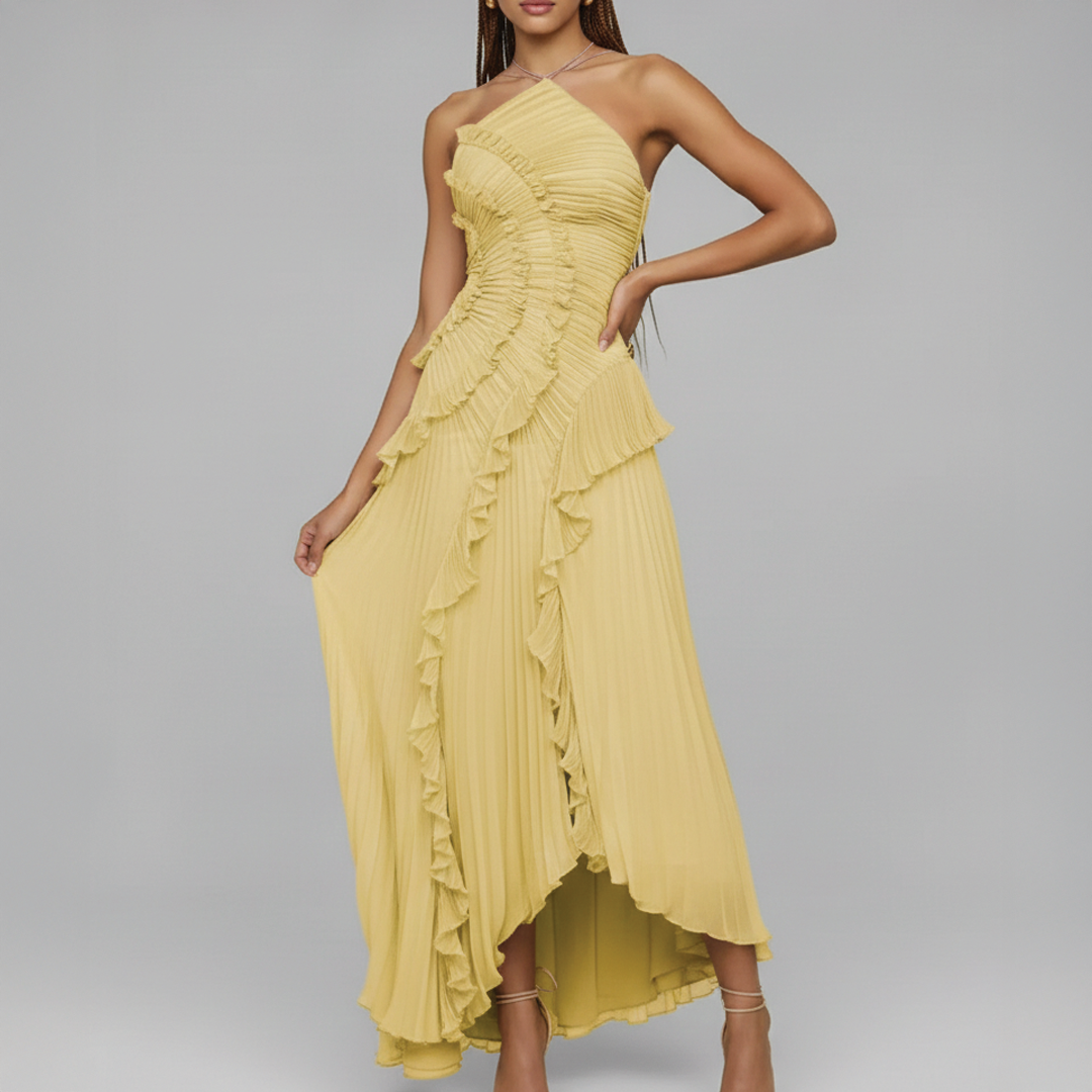 Avery - Asymmetric Pleated Dress 9